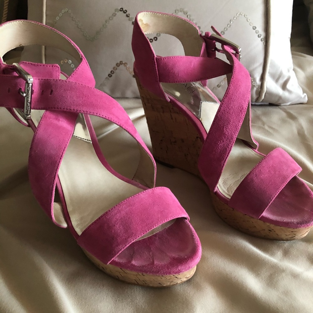 Pink Suede heels